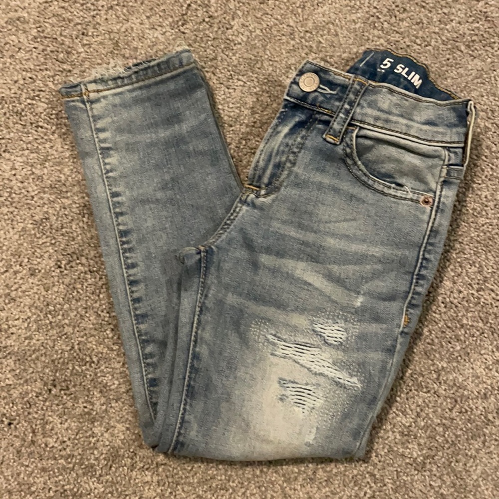 GAP kids boys size 5 slim distressed  jeans